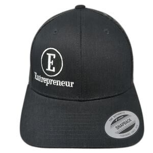 Entrepreneur Snapback Trucker Hat Black One Size Mesh Back The Classics Yupoong
